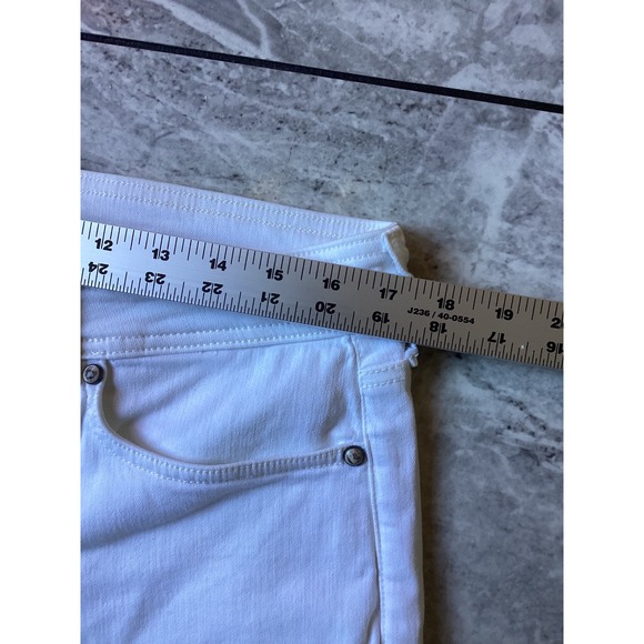 NYDJ Marilyn Straight Crop Jeans White Size 14 Stretch Denim Wide Cuff Pants - Picture 3 of 8